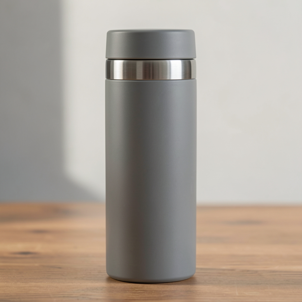 Botella Klean Kanteen de acero inoxidable 500ml color gris pizarra con tapa Loop Cap, libre de BPA, apta para bebidas calientes y frías en viajes internacionales