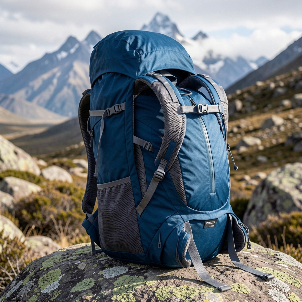 Mochila Deuter Futura Pro 40 litros color azul petróleo con sistema dorsal Aircomfort de ventilación activa, apoya espalda ergonómico para senderismo en Patagonia