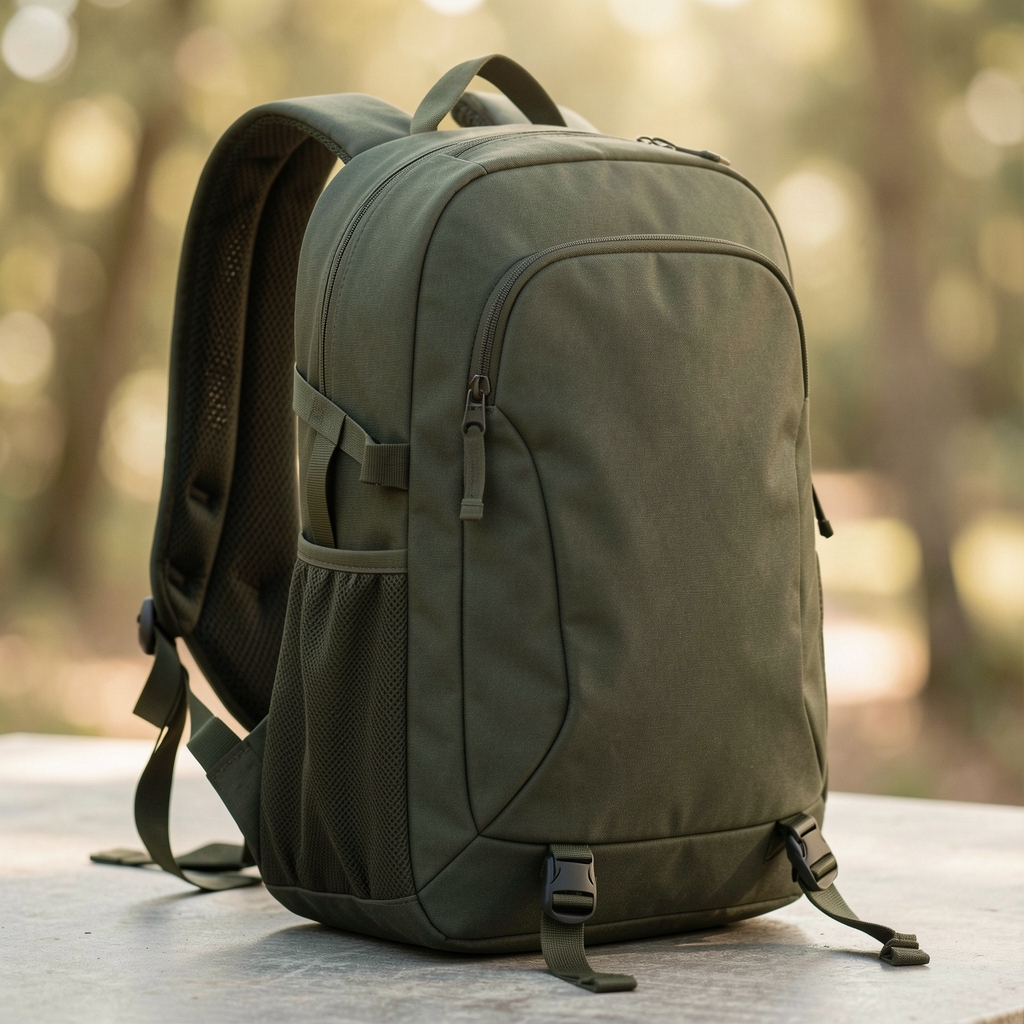 Mochila de viaje Osprey Farpoint 40 color verde oscuro con sistema de aireación en la espalda