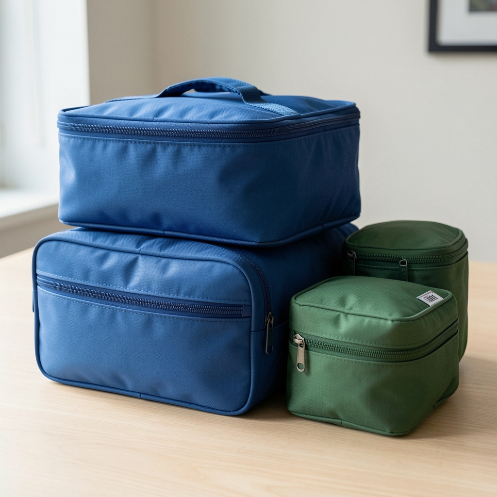Set packing cubes Eagle Creek Pack-It nylon ripstop azul verde diferentes tamaños