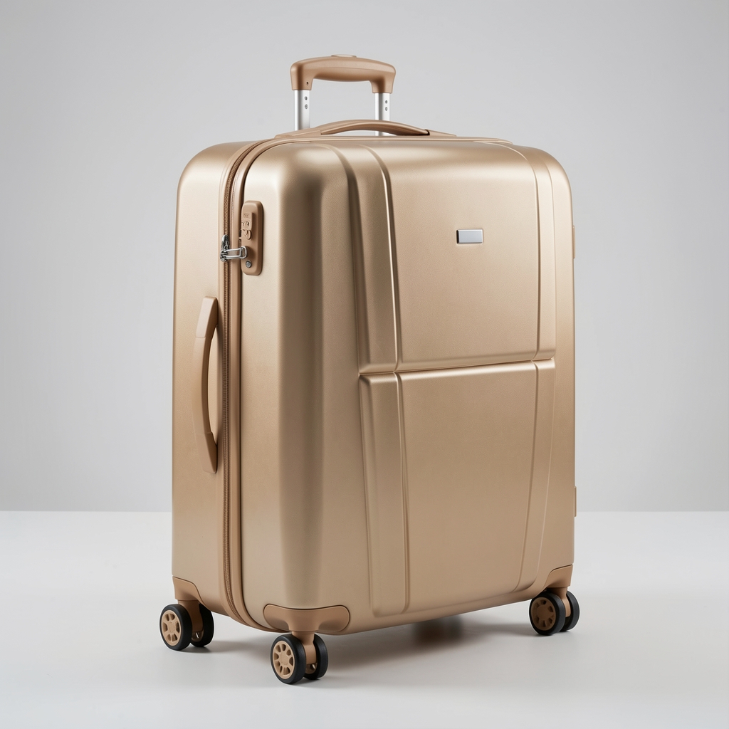 Valija de cabina Delsey Paris color champagne dorado, maleta pequeña de 55cm con apertura frontal y organizadores internos para vuelos cortos